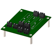 8BP02 - Standard 2-channel backpanel with standoffs for mounting.