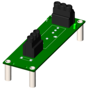 SCM7BP01 - Single channel backpanel with standoffs for mounting.