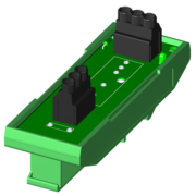 SCM7BP01-DIN - Single channel backpanel with DIN rail mounting hardware