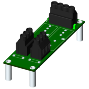 SCM7BP02 - Dual channel backpanel with standoffs for mounting.