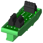 SCM7BP02-DIN - Dual channel backpanel with DIN rail mounting hardware