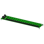 SCMPB01-1 - 16-channel backpanel  without cold junction compensation circuits and standoffs for mounting. Use when cost savings is desired and thermocouple input modules SCM5B37 and SCM5B47 will not be used.