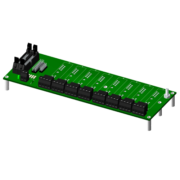 SCMPB05 - 8-channel backpanel with standoffs for mounting.